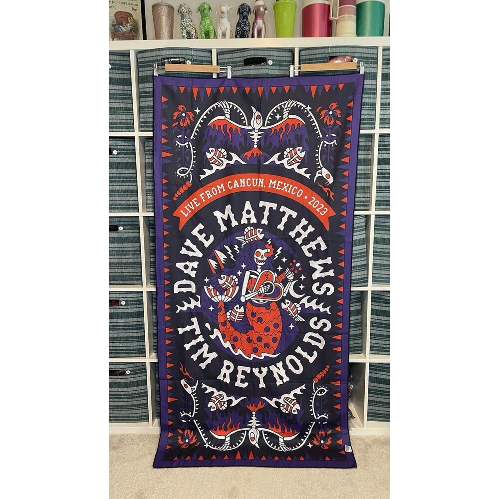 Dave Matthews Tim Reynolds Tapestry Cancun Mexico 2023 Double Sided Day of Dead - Picture 6 of 11